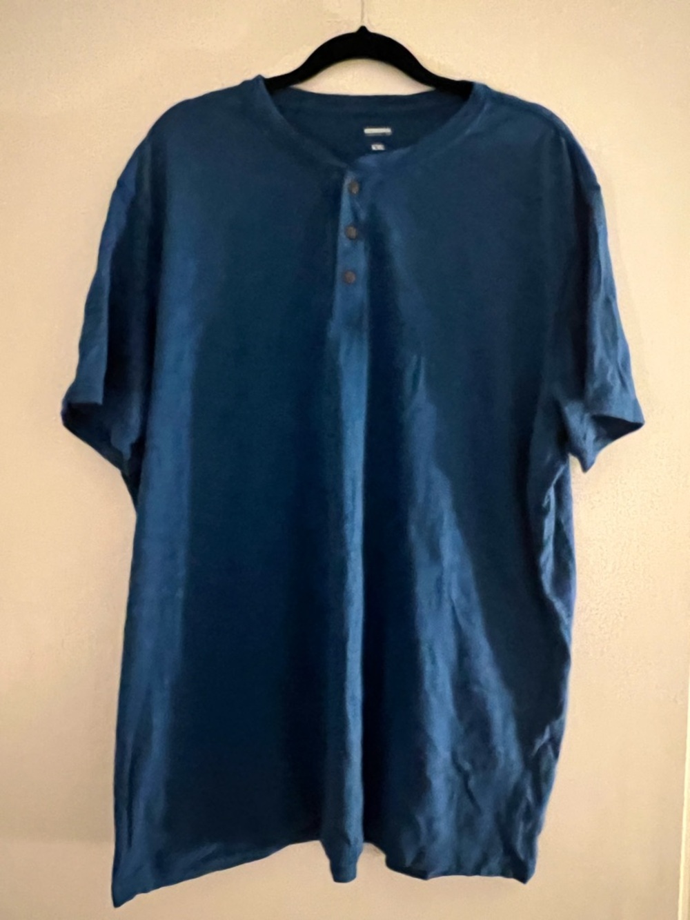 Sonoma Men’s 2X Blue Short-Sleeve Henley Tee